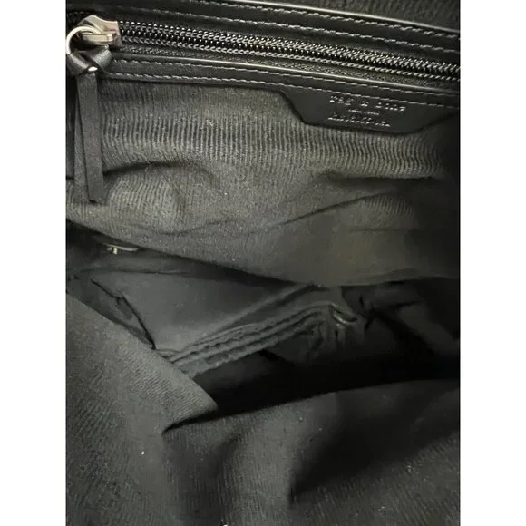 Rag & Bone Womens Olive Green Suede Leather Backpack With Zipper Closure & Adjus - Picture 7 of 8